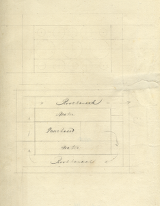 202625 Doorsnede van een fornuis in het Apostelgasthuis aan de Lange Jufferstraat te Utrecht.